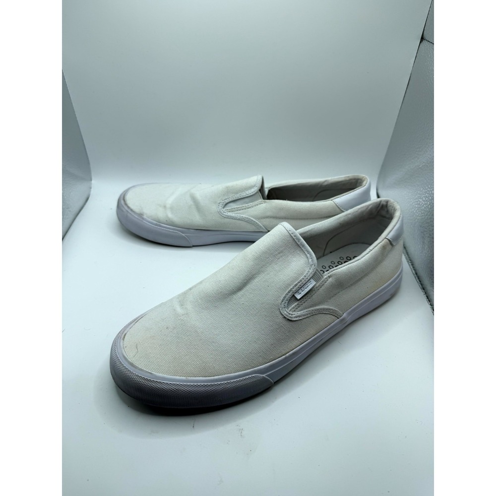 Lugz Clipper MCLIPRC-100 Mens 10 Sneaker White Textile Low Top Slip On Shoes